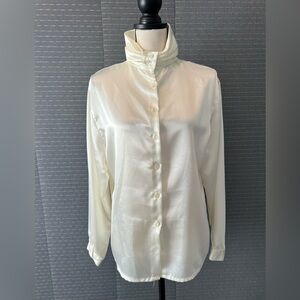 Courtney Rhodes Vintage High Collar Blouse